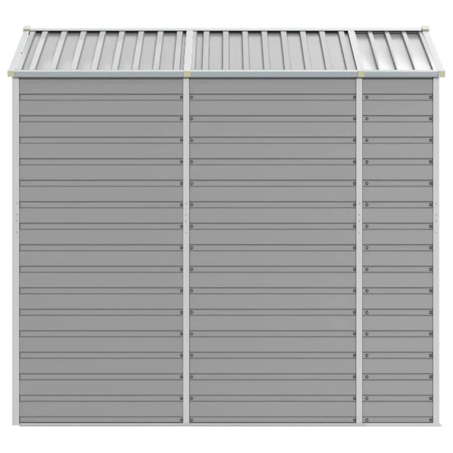 Abri de jardin gris clair 191 x 215 x 198 cm en acier galvanisé - 6