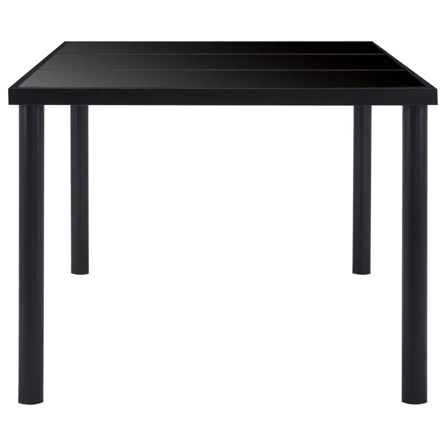 Table à manger Noir 160x80x75 cm Verre trempé - 3