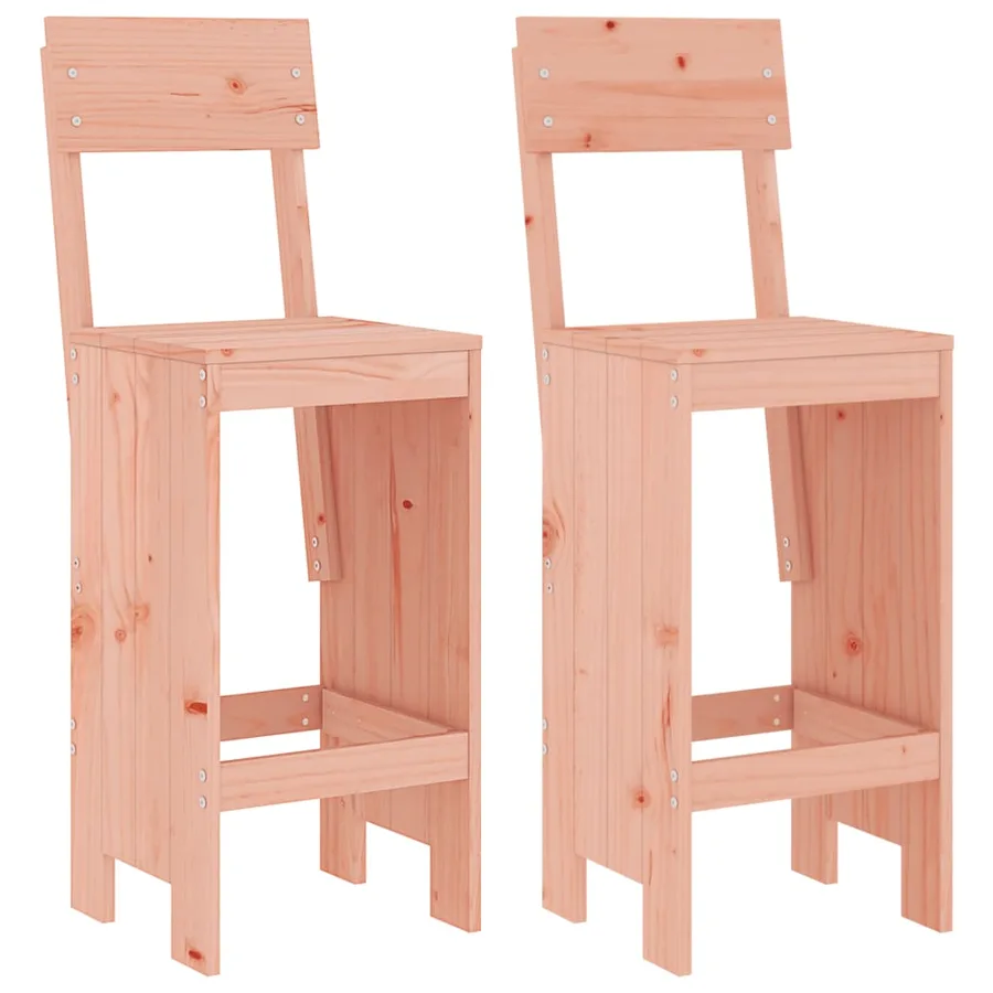Tabourets de bar lot de 2 40x48,5x115,5 cm bois massif douglas - 2