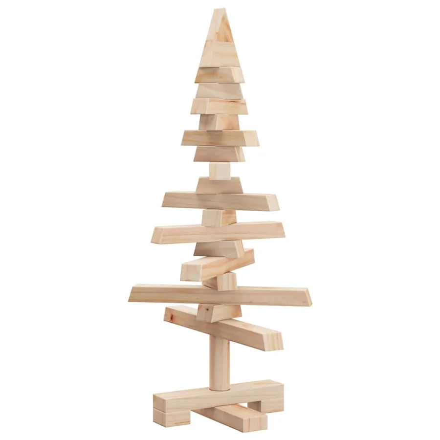 Arbre de Noël en bois pour décoration 60 cm bois massif de pin - 2