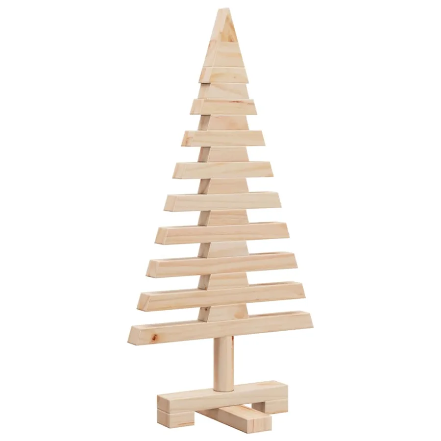Arbre de Noël en bois pour décoration 60 cm bois massif de pin - 4