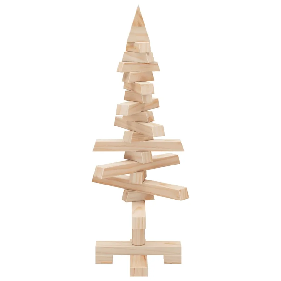 Arbre de Noël en bois pour décoration 60 cm bois massif de pin - 5