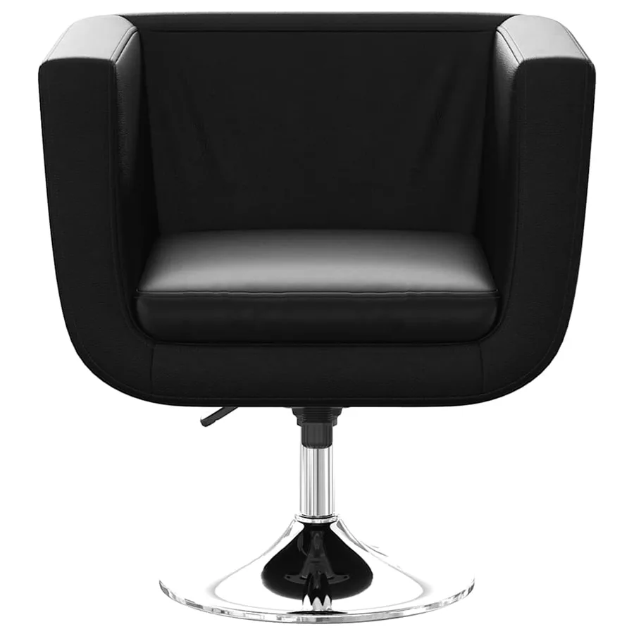 Chaise de bar lot de 2 cuir artificiel noir - 4