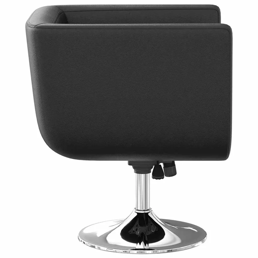 Chaise de bar lot de 2 cuir artificiel noir - 5
