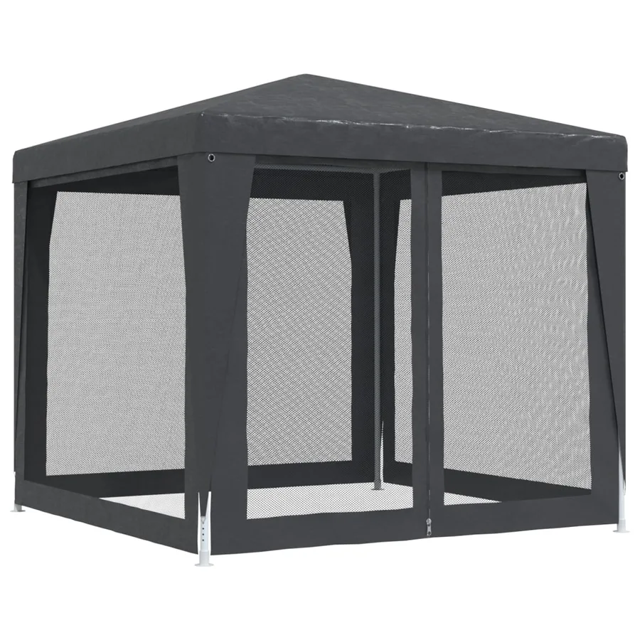Tente de fête 4 parois latérales en maille Anthracite 2.5x2.5 m - 5