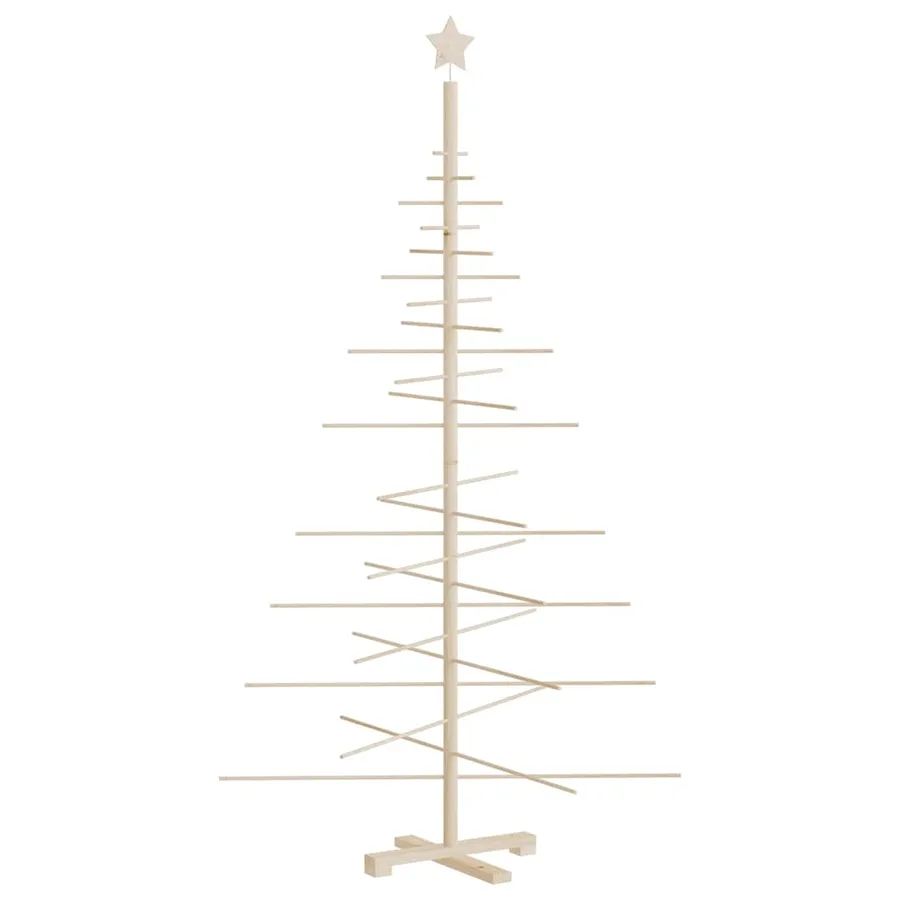 Arbre de Noël en bois pour décoration 180 cm bois massif de pin - 2