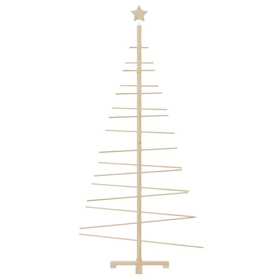Arbre de Noël en bois pour décoration 180 cm bois massif de pin - 3