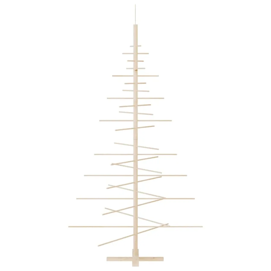 Arbre de Noël en bois pour décoration 180 cm bois massif de pin - 4