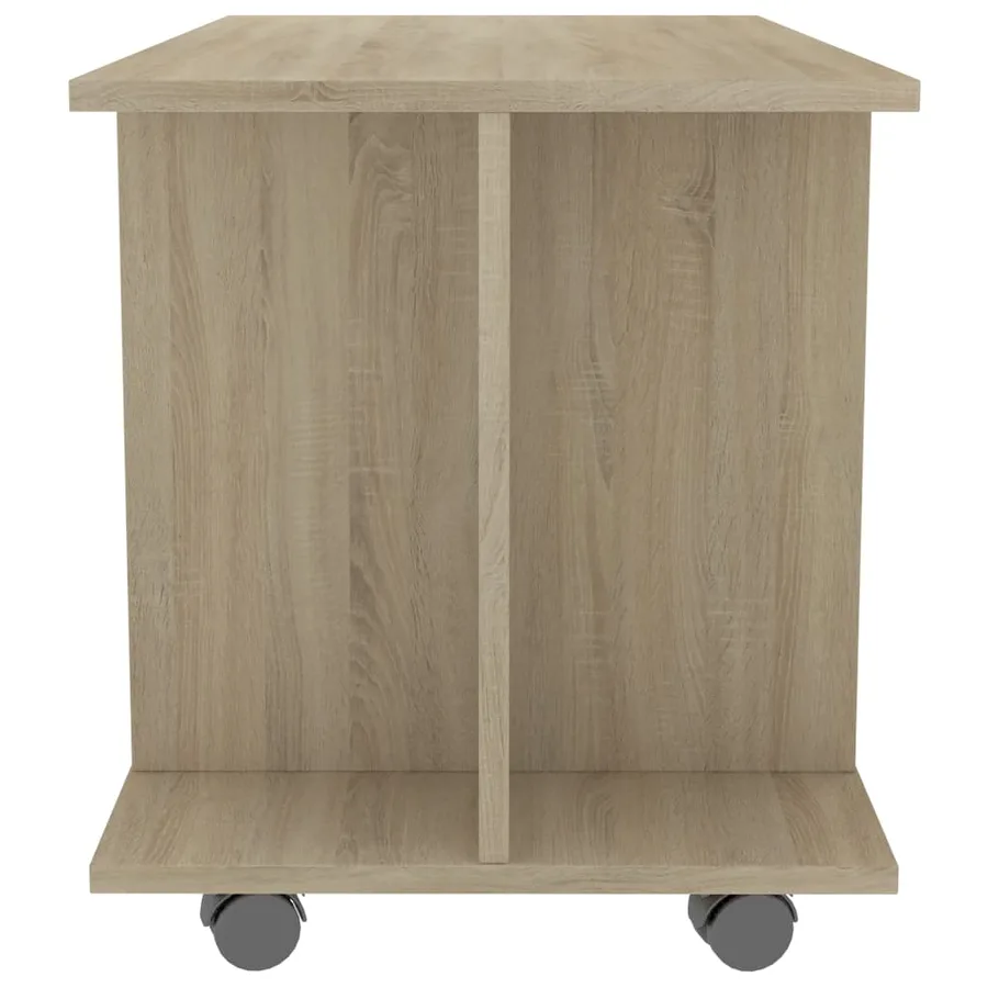 Meuble TV et roulettes chêne sonoma 80x40x45 cm bois ingénierie - 5