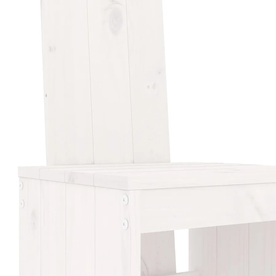 Tabourets de bar lot de 2 blanc 40x42x120 cm bois massif de pin - 7