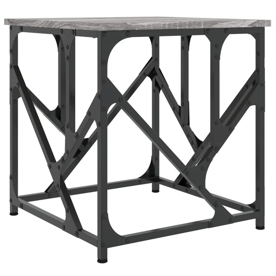 Table basse sonoma gris 45x45x47,5 cm bois d'ingénierie - 2