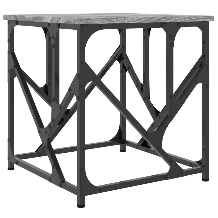 Table basse sonoma gris 45x45x47,5 cm bois d'ingénierie - 6
