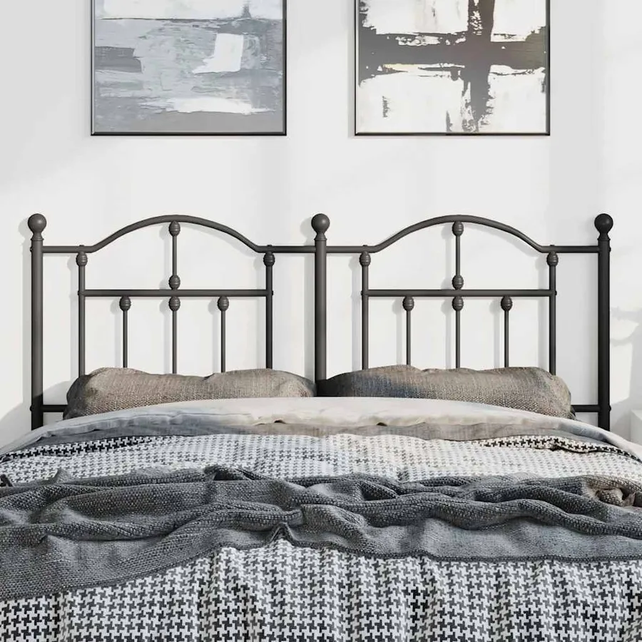 Tête de lit de remplacement métal noir 135 cm - 3