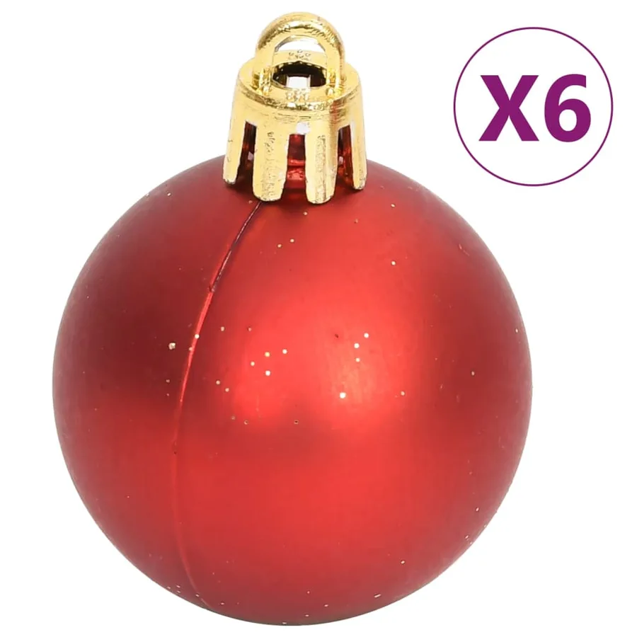 Ensemble de boules de Noël 108 pcs Doré et rouge - 17
