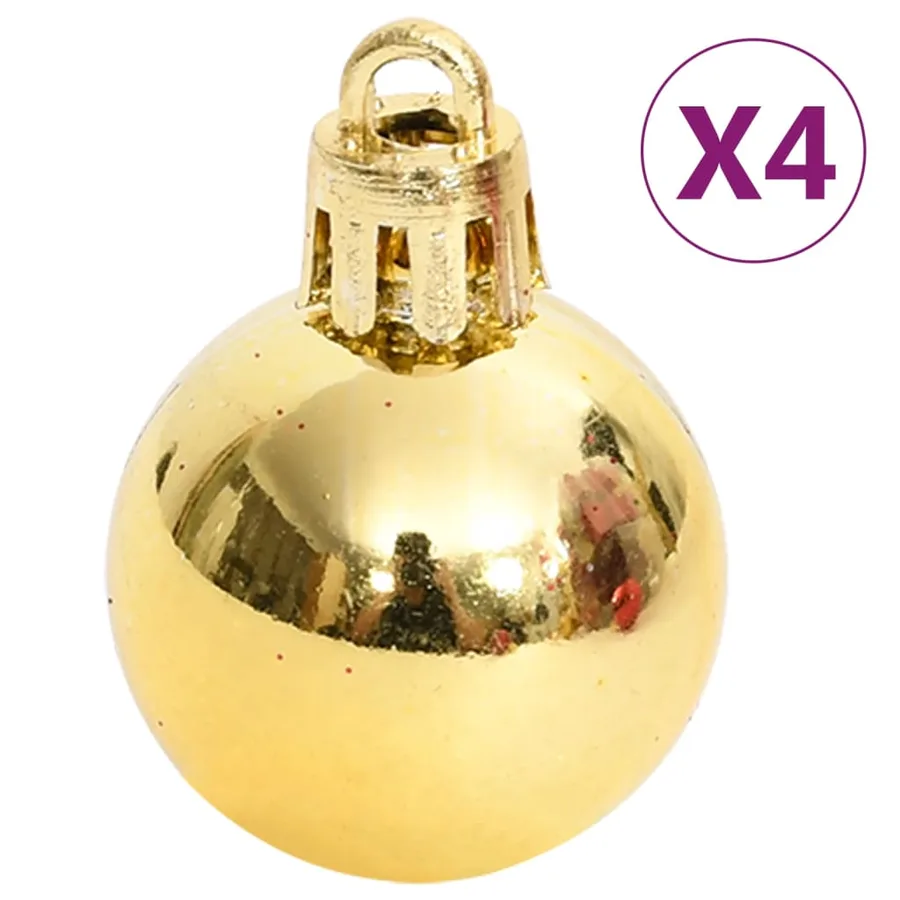 Ensemble de boules de Noël 108 pcs Doré et rouge - 19