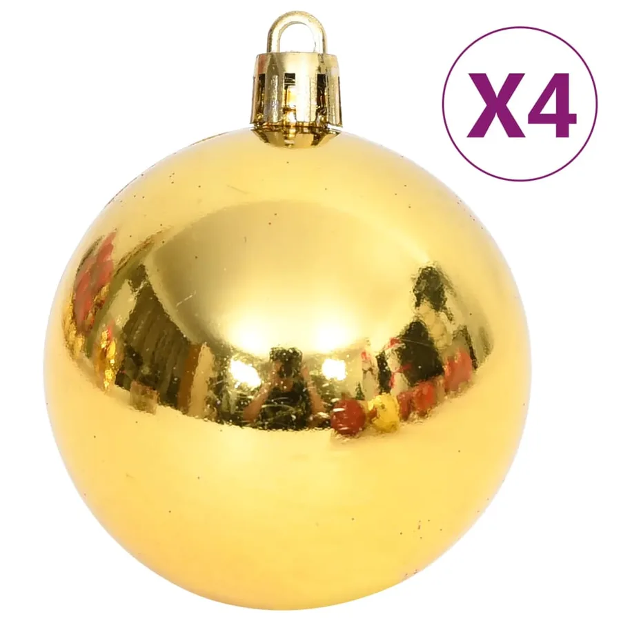 Ensemble de boules de Noël 108 pcs Doré et rouge - 4