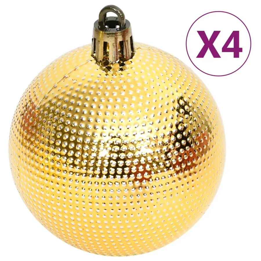 Ensemble de boules de Noël 108 pcs Doré et rouge - 7