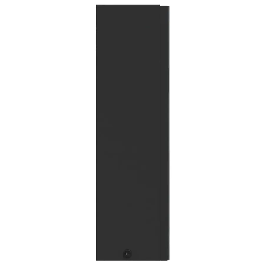 Armoire de salle de bain à miroir avec LED noir 60x13x52 cm - 7