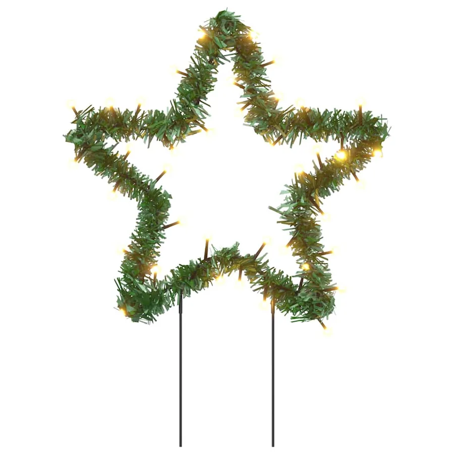 Décoration lumineuse étoile de Noël piquets 3 pcs 50 LED 29 cm - 4