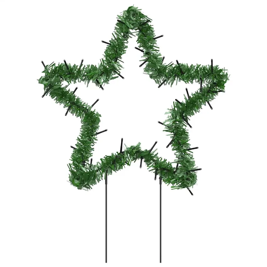 Décoration lumineuse étoile de Noël piquets 3 pcs 50 LED 29 cm - 6