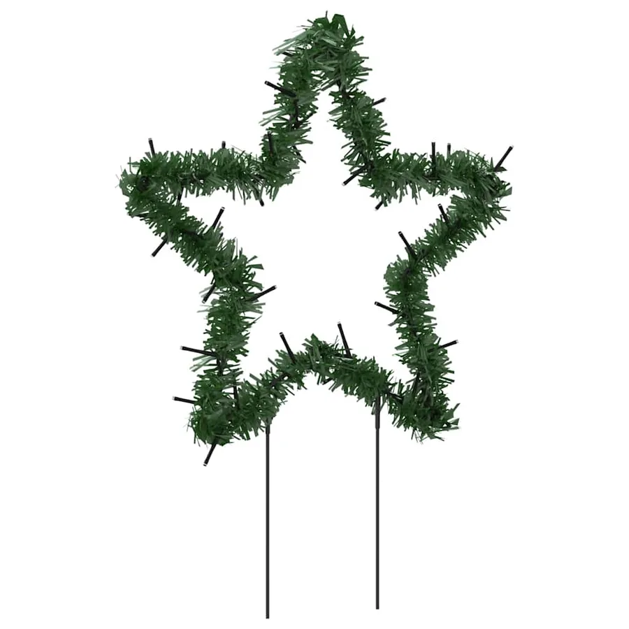 Décoration lumineuse étoile de Noël piquets 3 pcs 50 LED 29 cm - 9