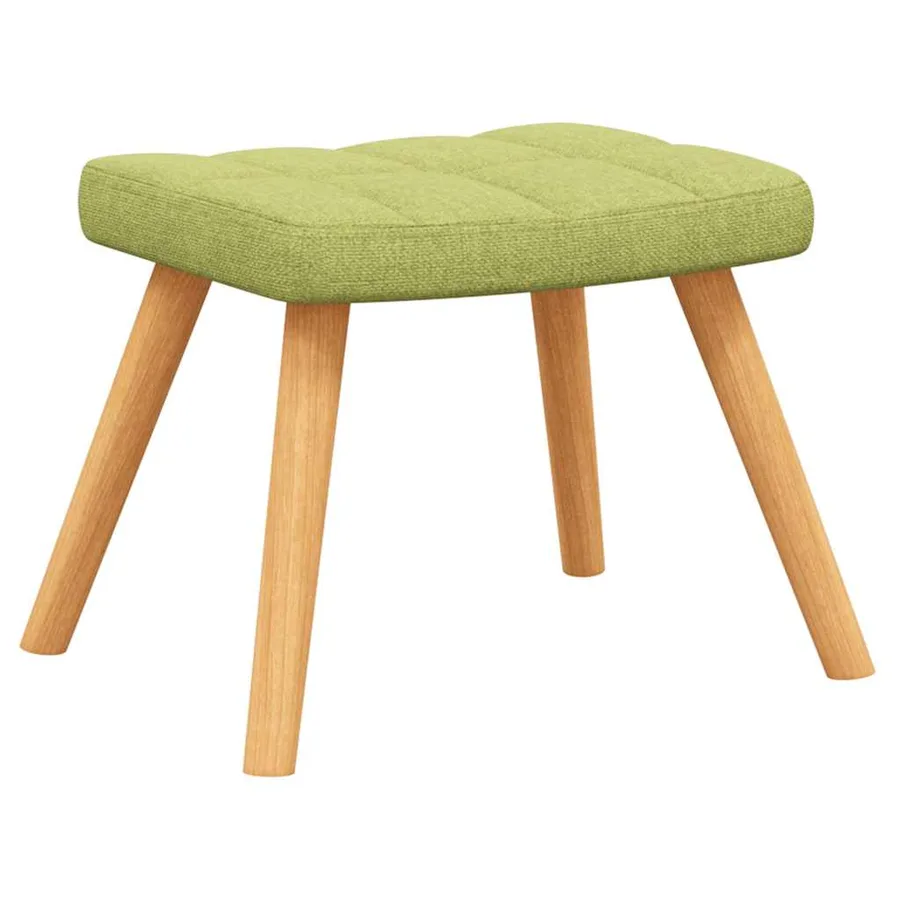 Chaise à bascule avec tabouret Vert Tissu - 8