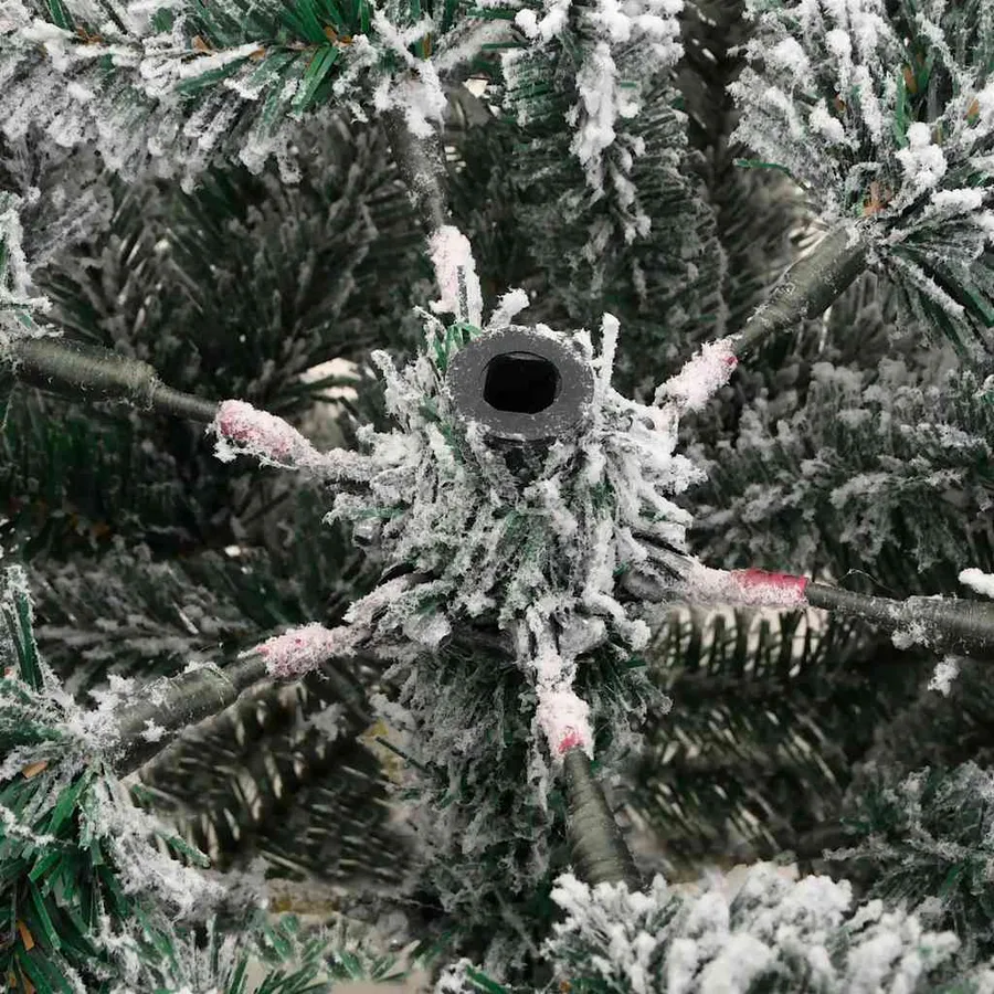 Sapin de Noël artificiel à charnières avec neige floquée 210 cm - 7
