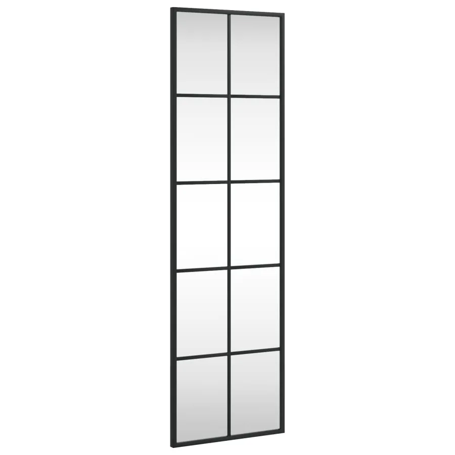 Miroir mural noir 30x100 cm rectangulaire fer - 2