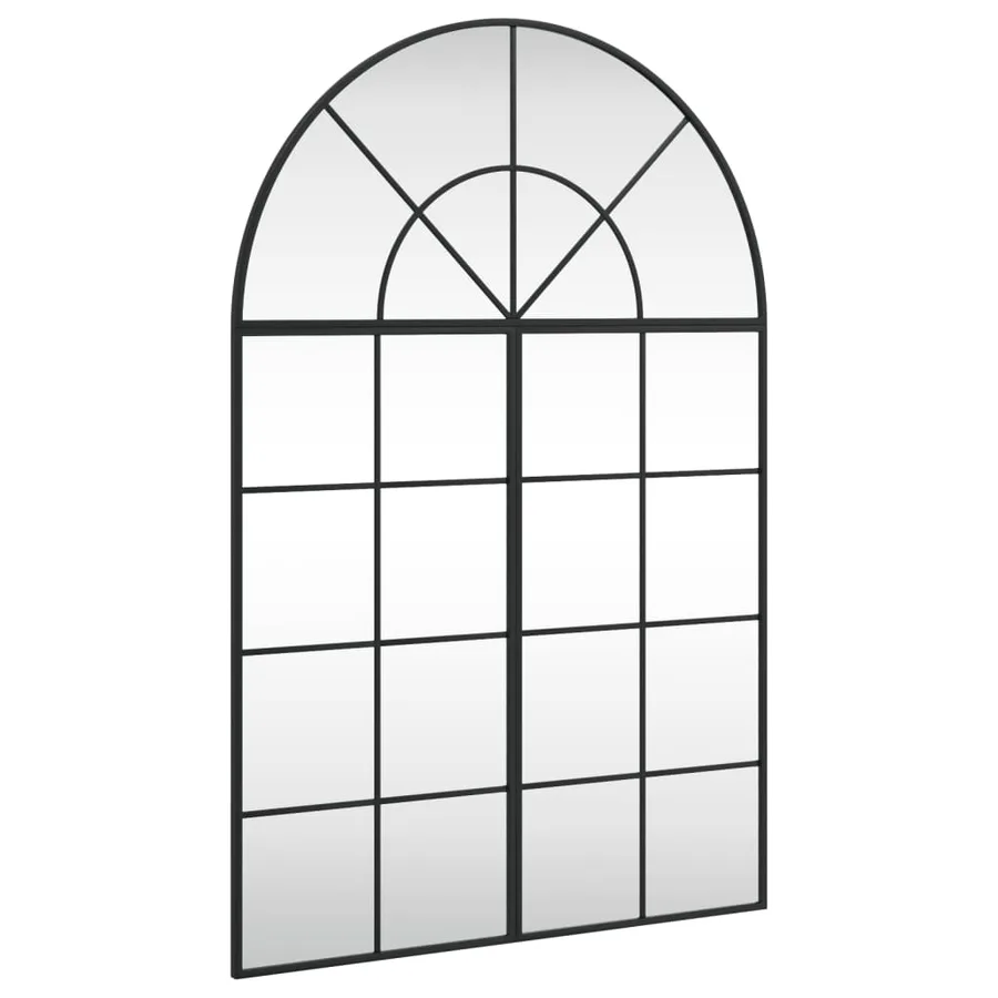 Miroir mural noir 80x120 cm arche fer - 2