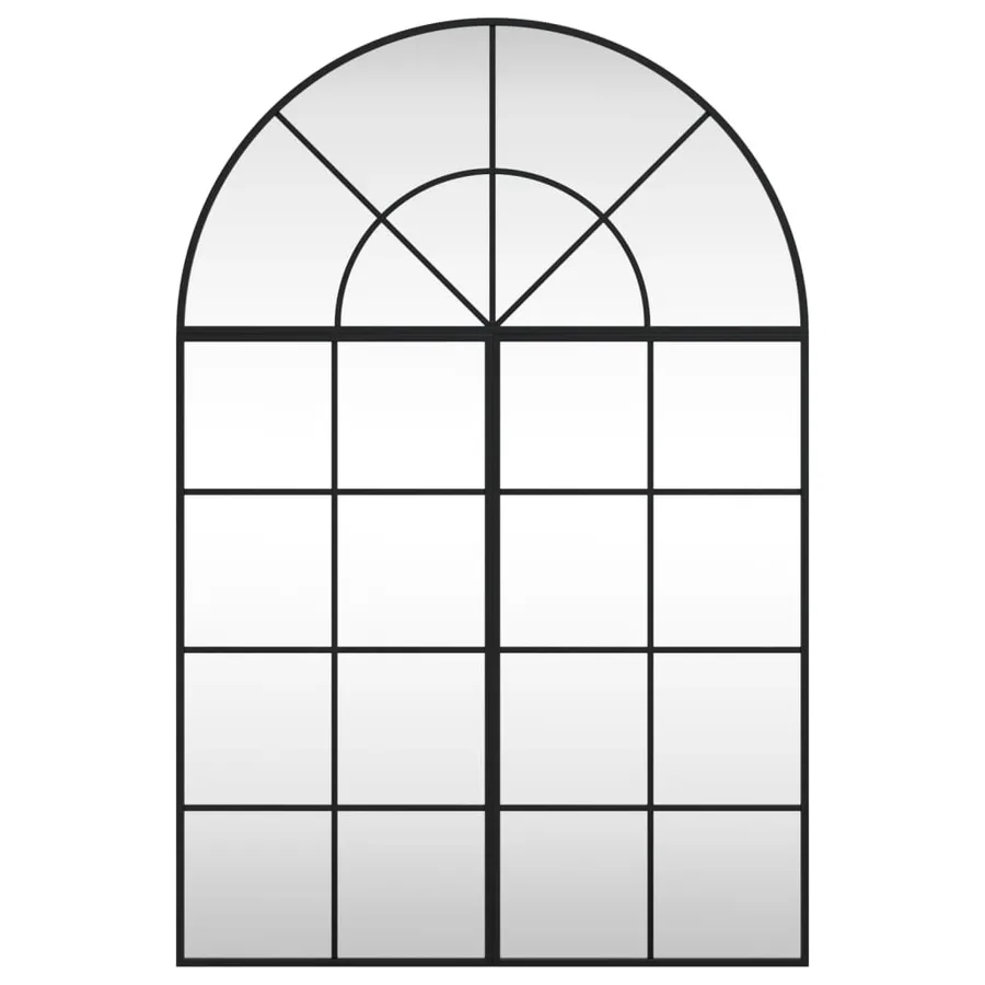 Miroir mural noir 80x120 cm arche fer - 3