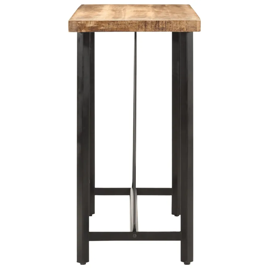 Table de bar 110x55x107 cm bois massif de manguier et fer - 3