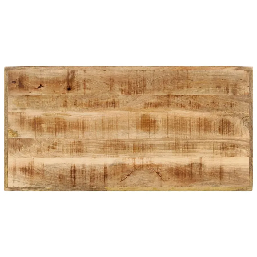 Table de bar 110x55x107 cm bois massif de manguier et fer - 4