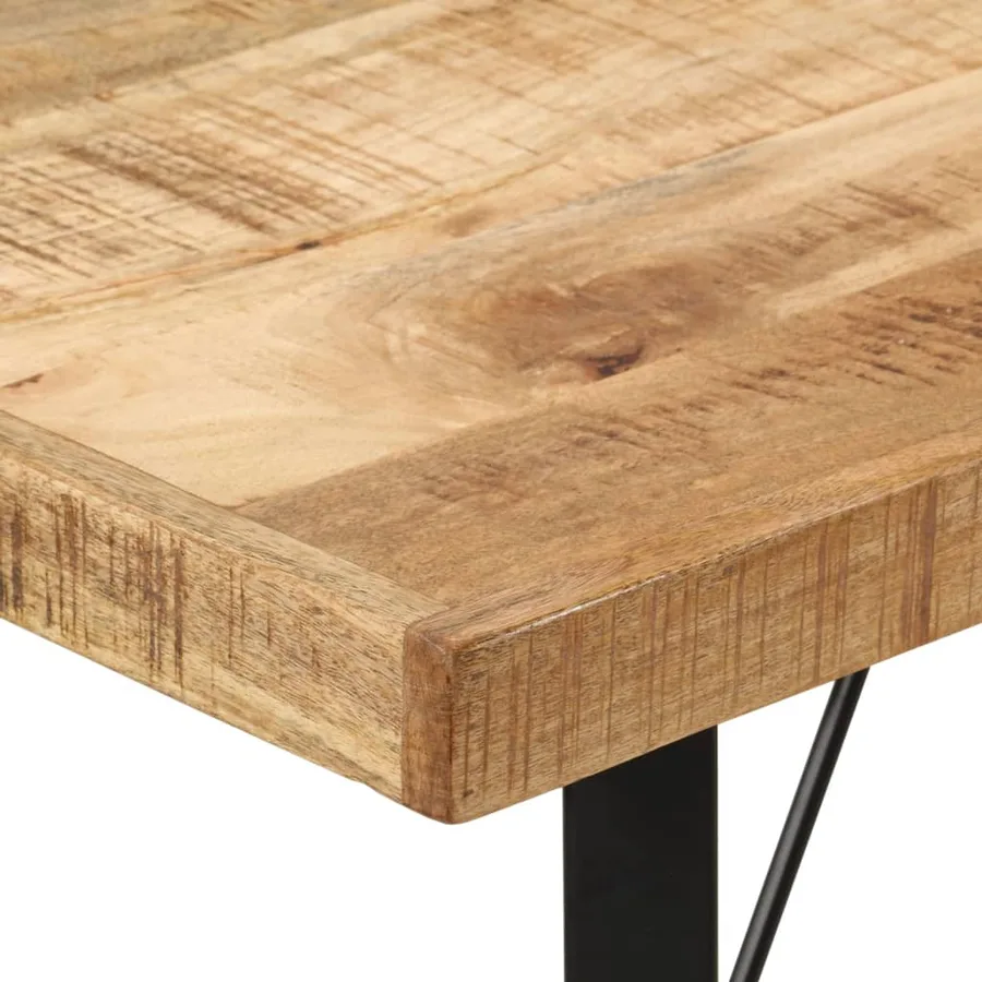 Table de bar 110x55x107 cm bois massif de manguier et fer - 5