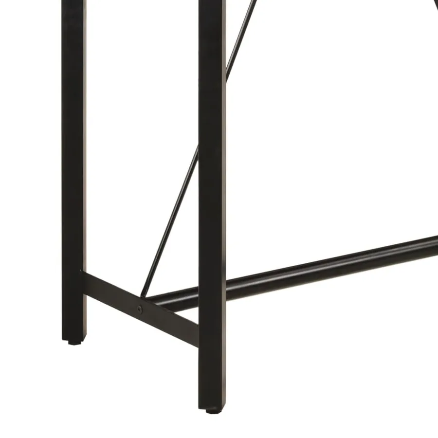 Table de bar 110x55x107 cm bois massif de manguier et fer - 6