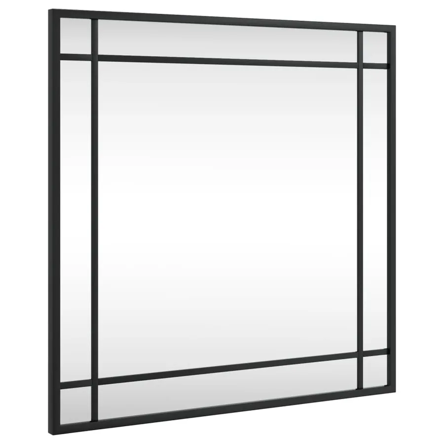 Miroir mural noir 50x50 cm carré fer - 2