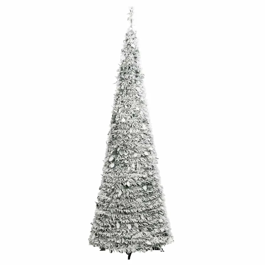 Sapin de Noël artificiel escamotable avec neige floquée 150 LED - 6