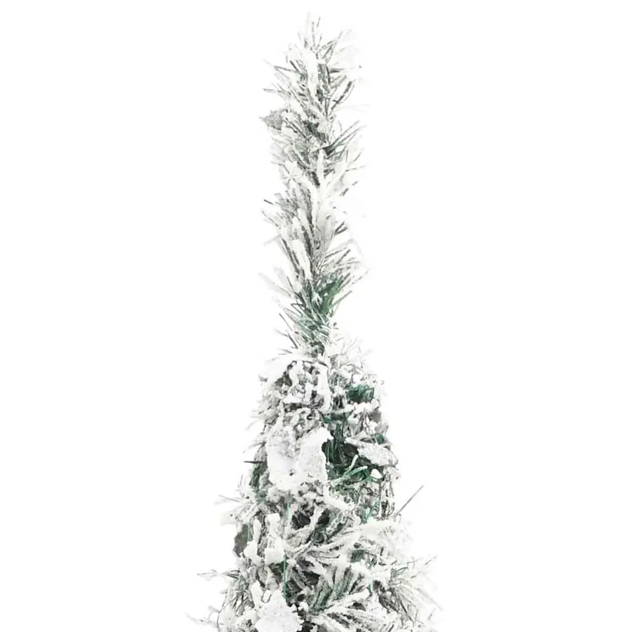 Sapin de Noël artificiel escamotable avec neige floquée 150 LED - 7