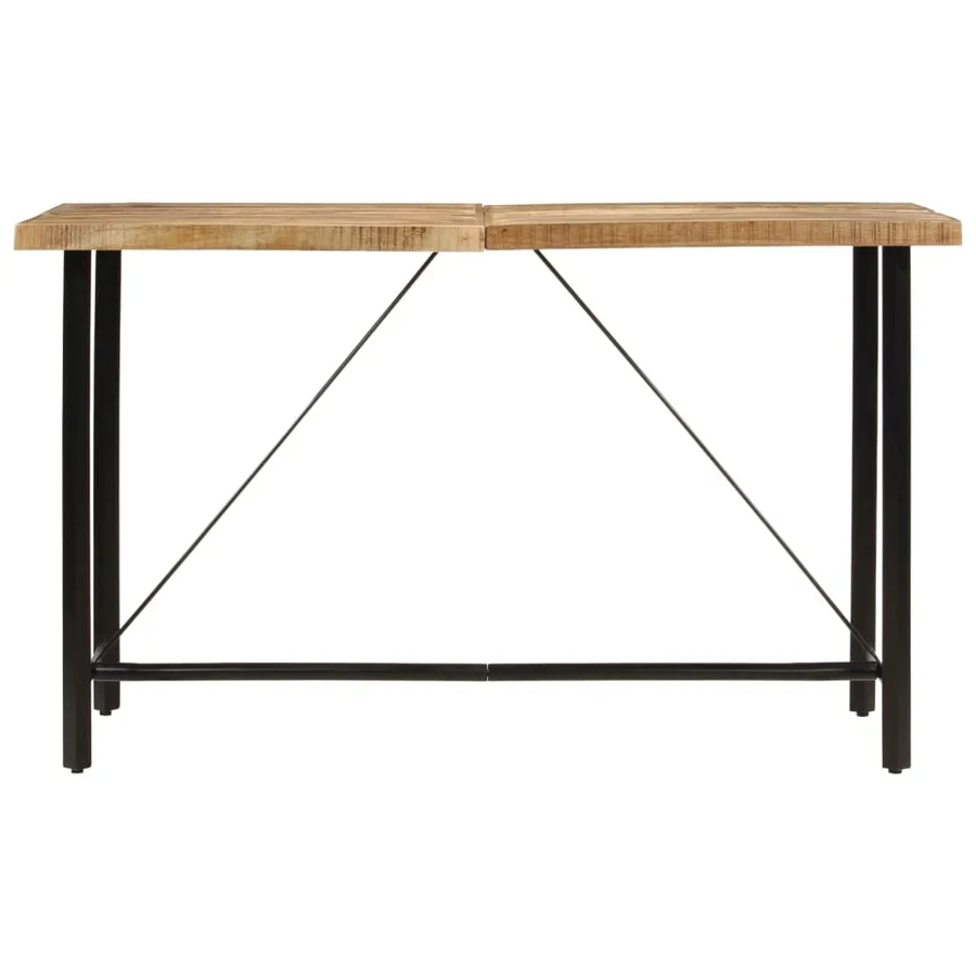 Table de bar 180x70x107 cm bois massif de manguier et fer - 2