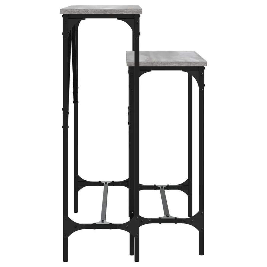 Tables console 2 pcs sonoma gris bois d'ingénierie - 5