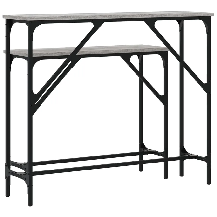 Tables console 2 pcs sonoma gris bois d'ingénierie - 6