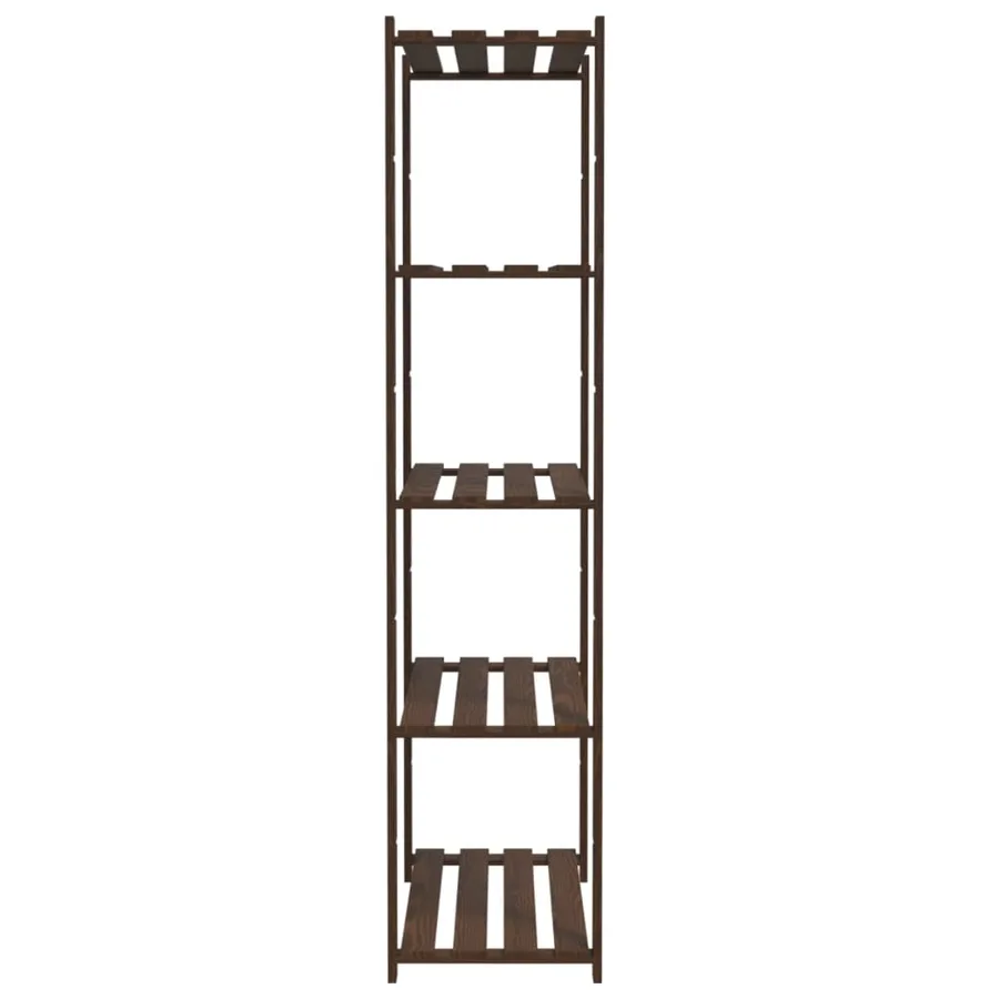 Support de rangement à 5 niveaux marron 80x38x170 cm bois pin - 4