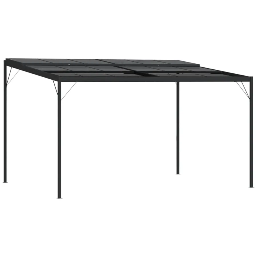 Belvédère avec toit Anthracite 4x3x2,5 m Aluminium et acier - 2