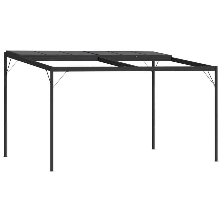 Belvédère avec toit Anthracite 4x3x2,5 m Aluminium et acier - 3