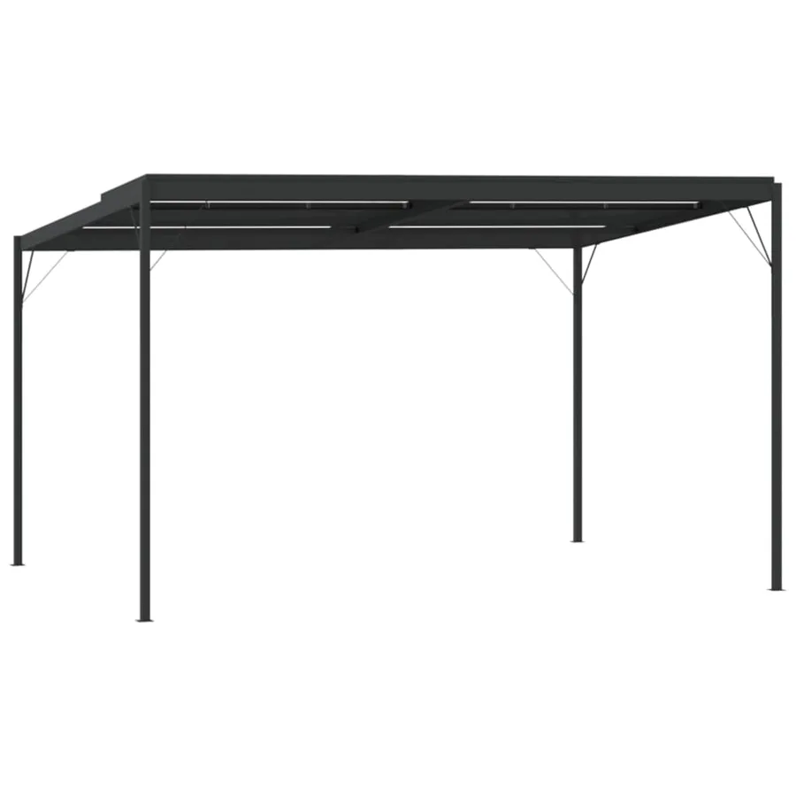Belvédère avec toit Anthracite 4x3x2,5 m Aluminium et acier - 6