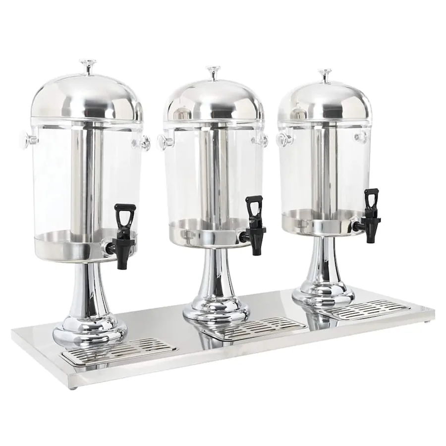 Distributeur de jus en acier inoxydable 3 x 8 L