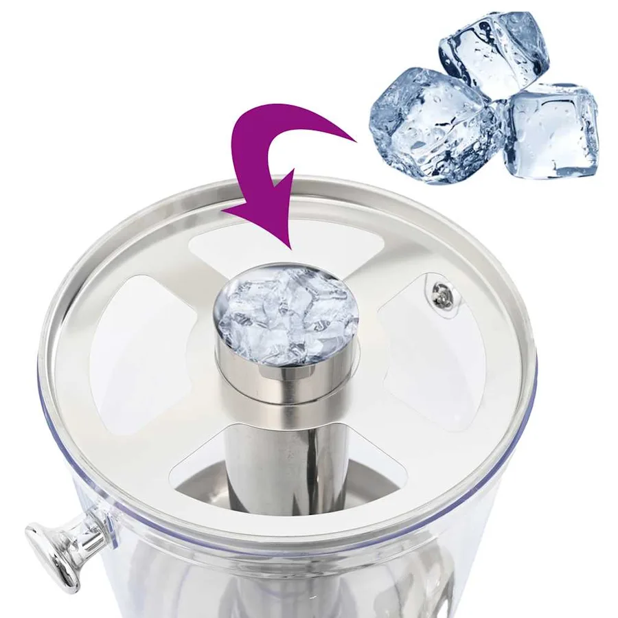 Distributeur de jus en acier inoxydable 3 x 8 L - 5