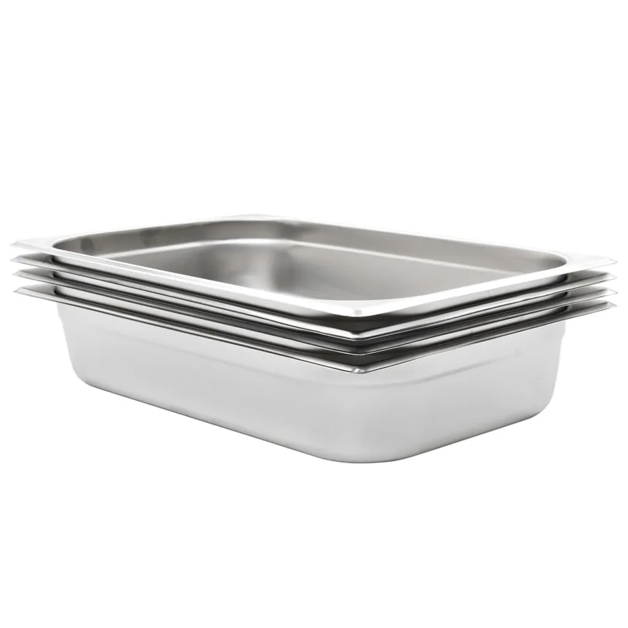Récipients Gastronorm 4 pcs GN 1/1 100 mm Acier inoxydable