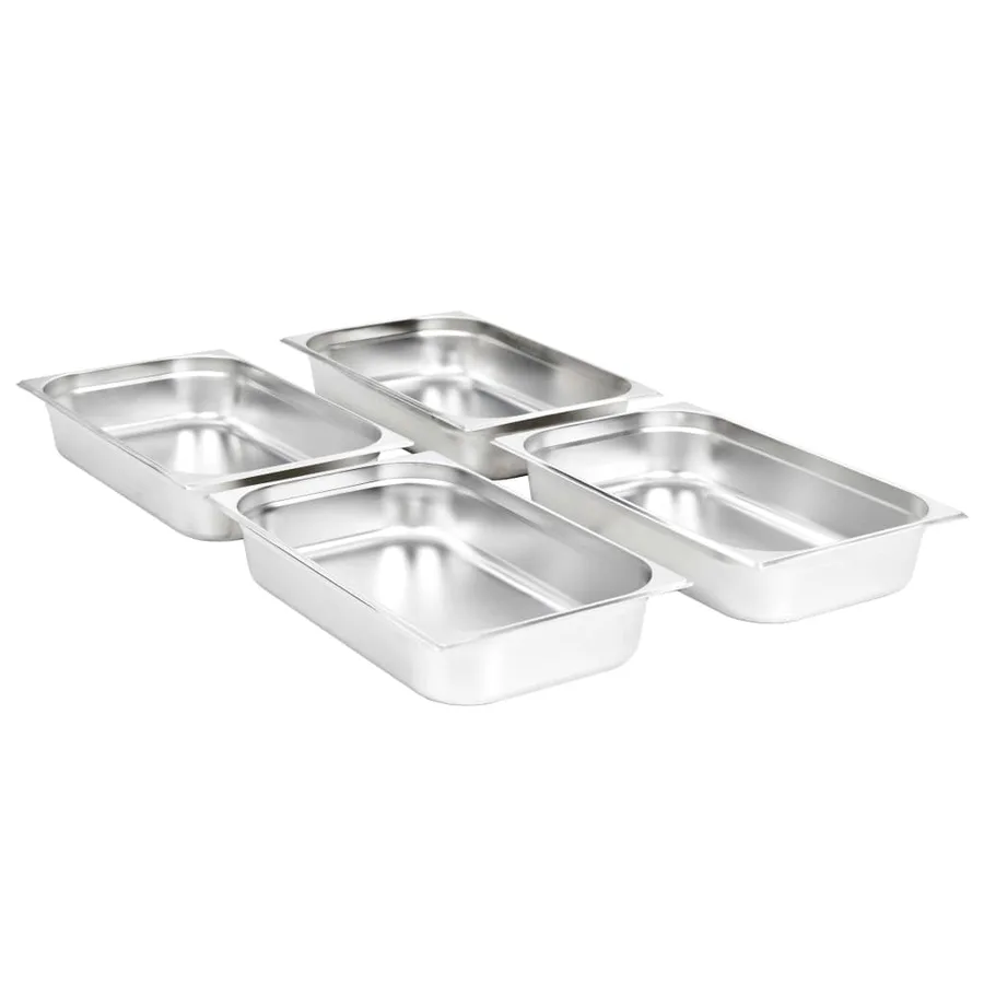 Récipients Gastronorm 4 pcs GN 1/1 100 mm Acier inoxydable - 2