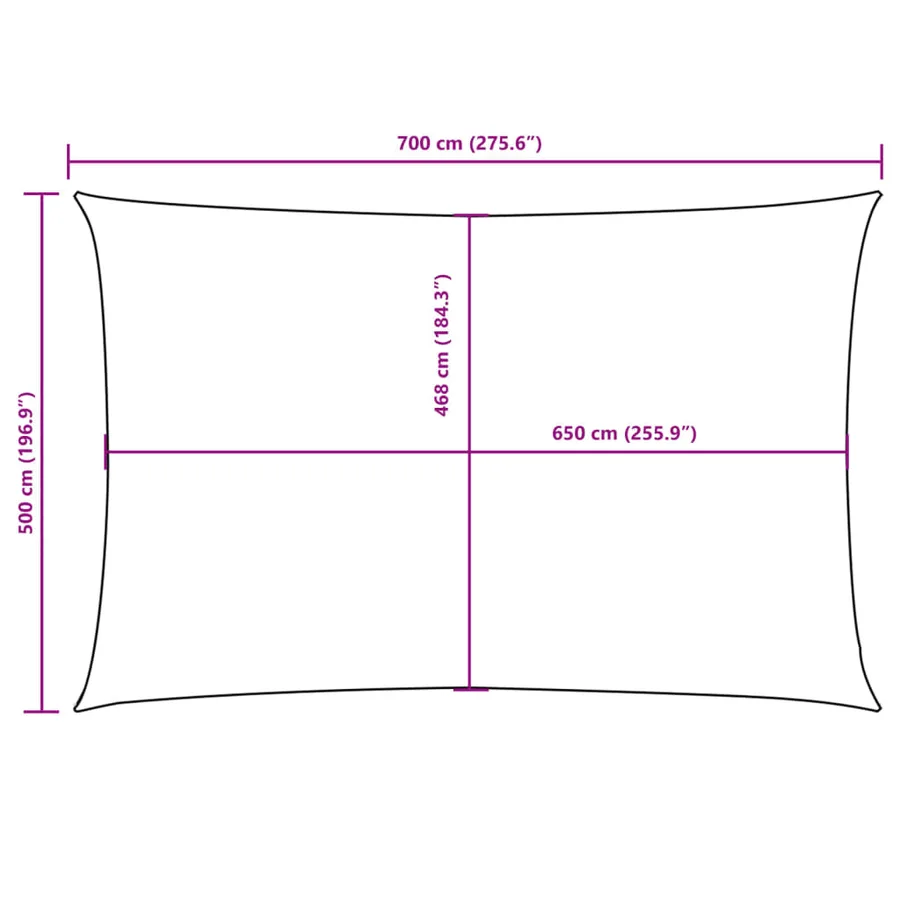 Voile de parasol tissu oxford rectangulaire 5x7 m terre cuite - 10