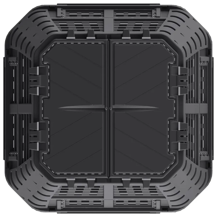 Composteur de jardin Noir 93,3x93,3x80 cm 480 L - 4